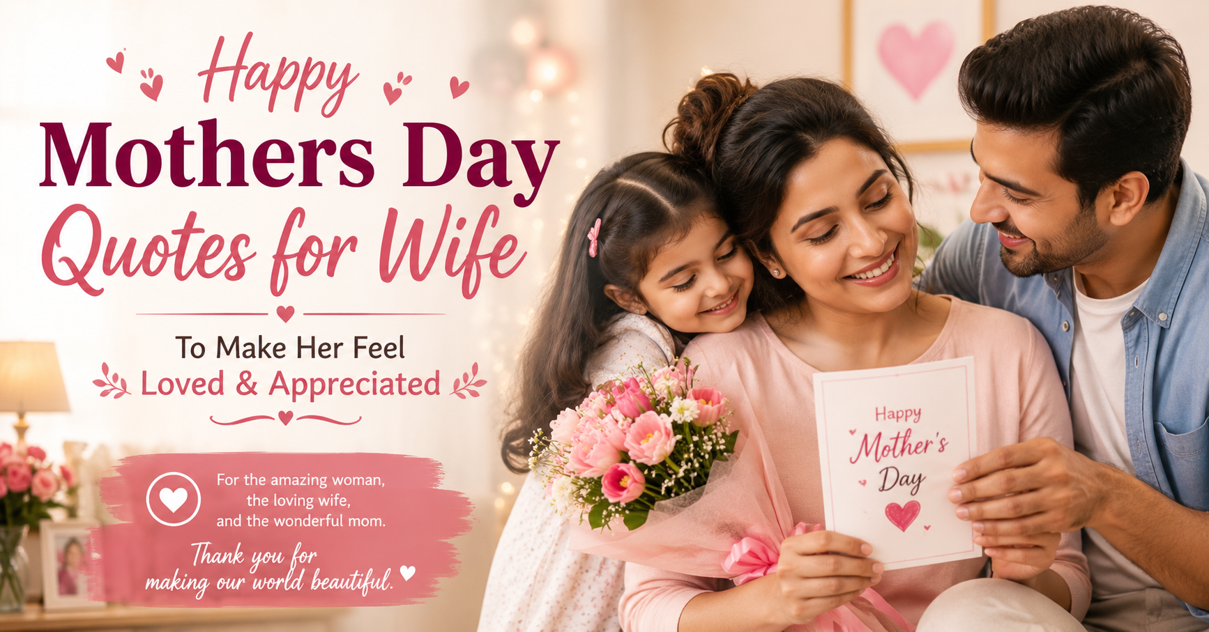 Happy Mothers Day Quotes for Wife (From One Heart to Another)